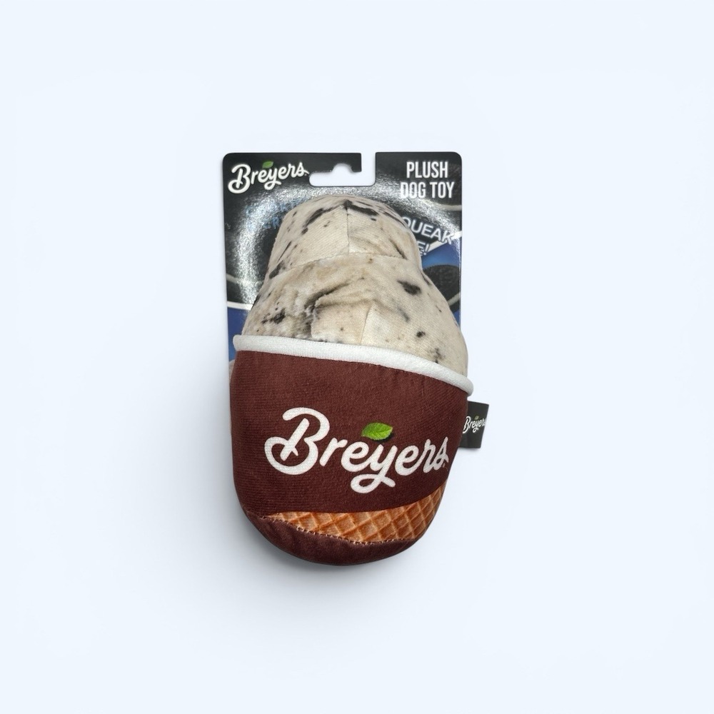 Breyers COOKIES & CREAM Plush‎ Squeaky Dog Toy NEW!!